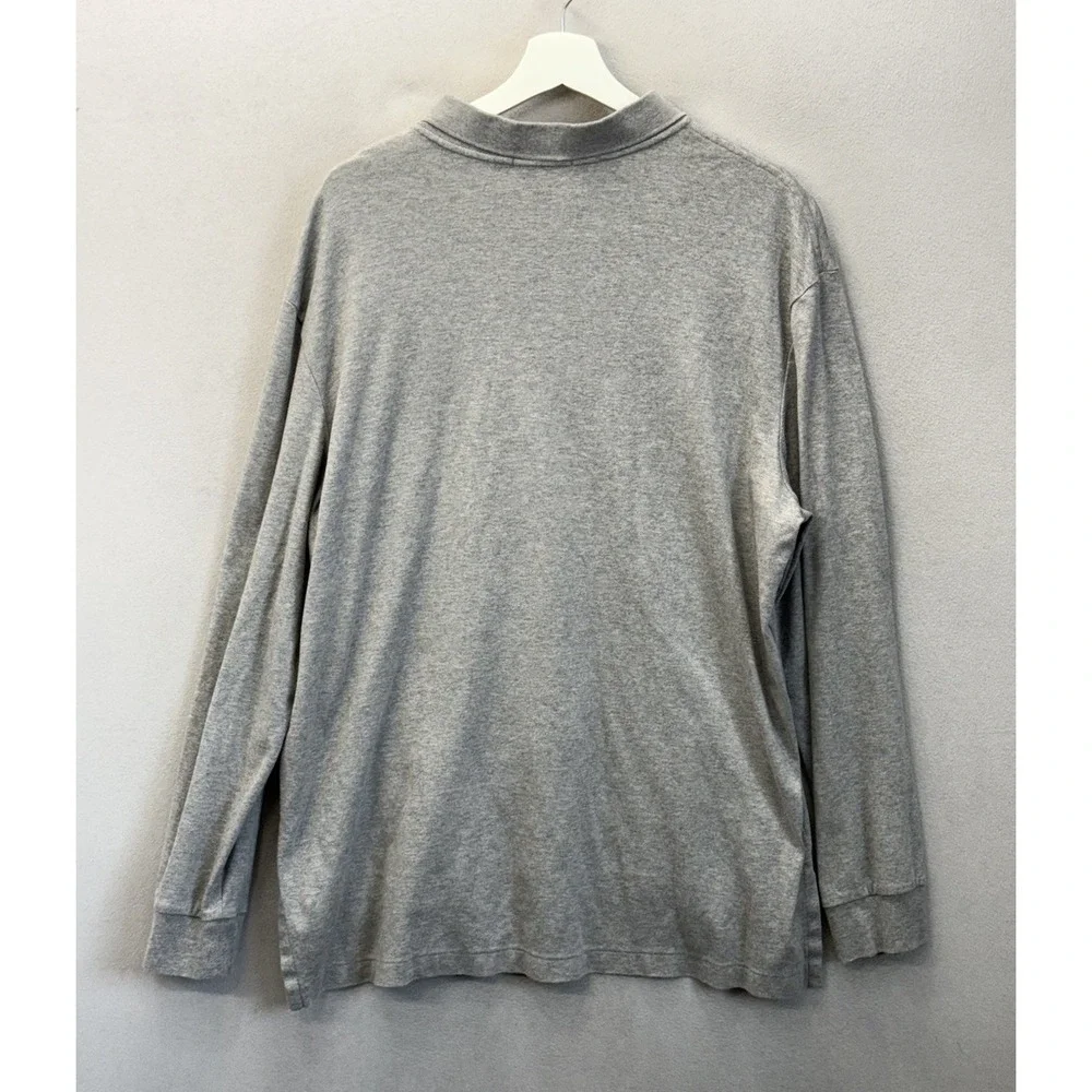 Polo Ralph Lauren Men's 2XL Gray Pima Soft Touch Long Sleeve Polo‎ Shirt